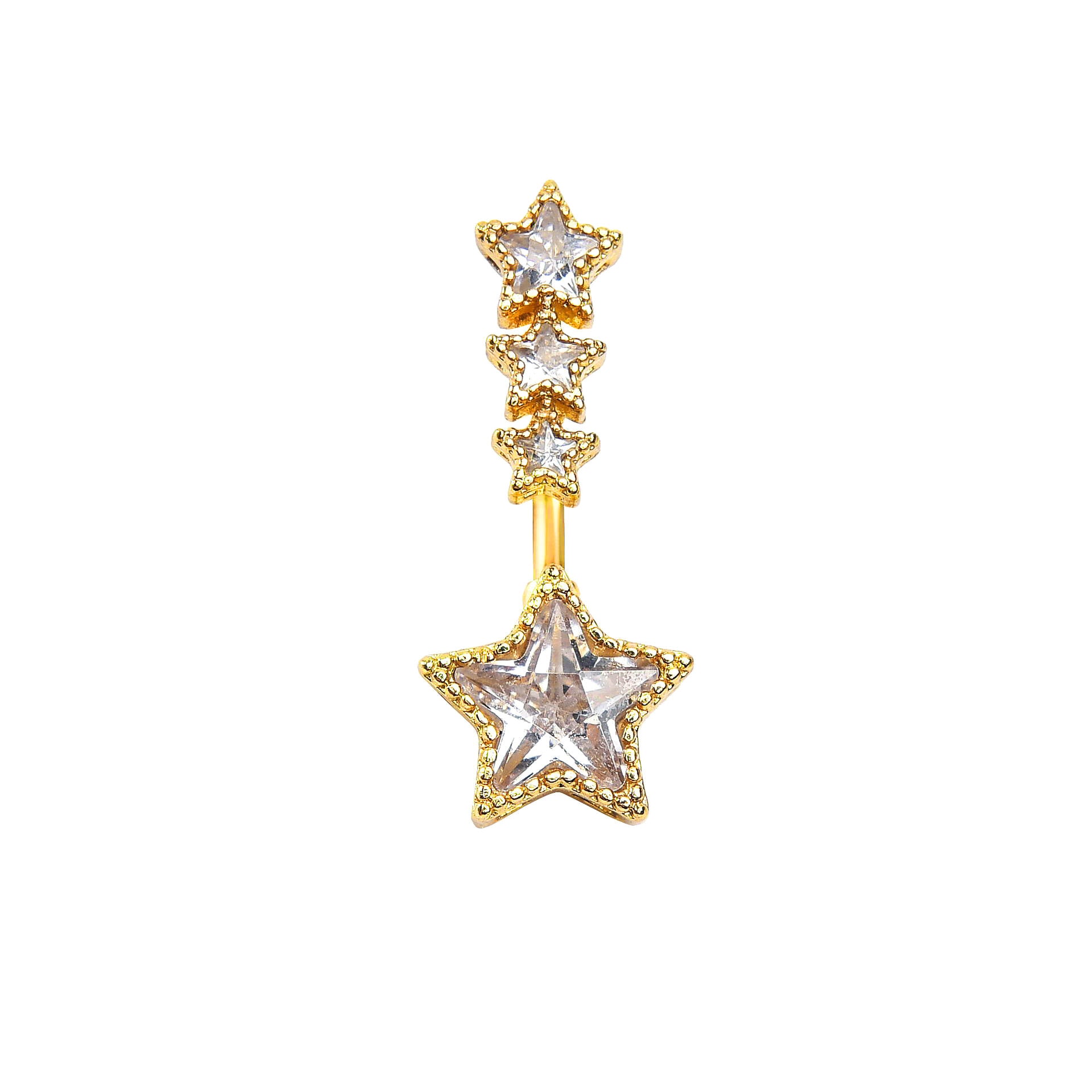 Celestial Star Cascade Belly Button Ring
