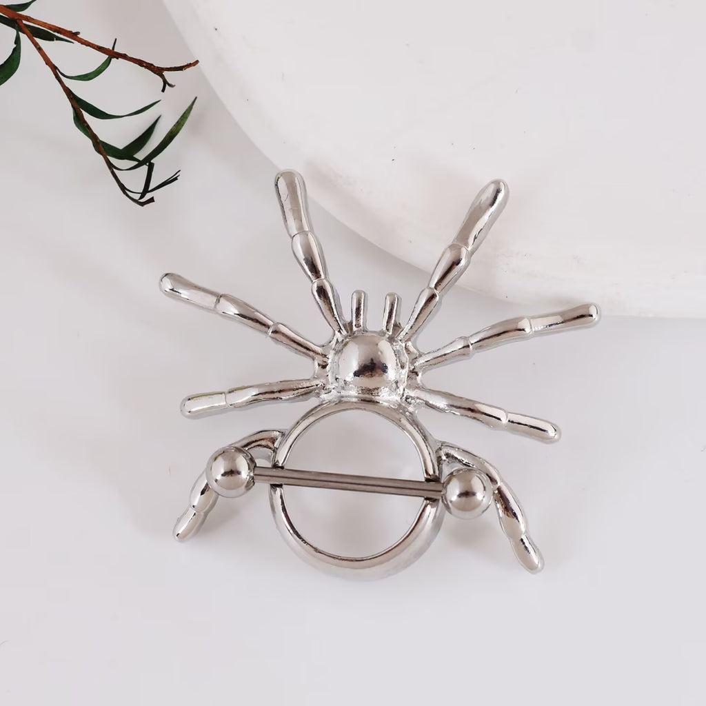 High-definition close-up of a spider nipple shield on a clean background