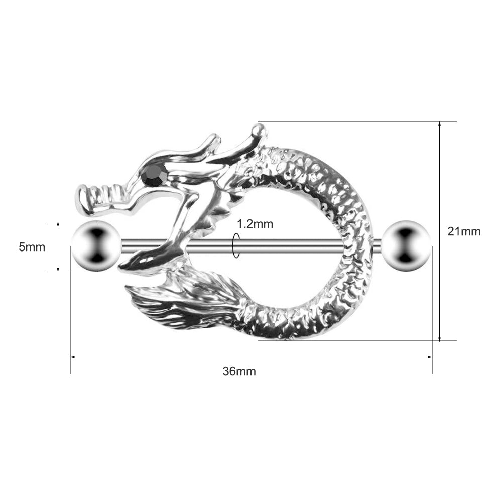 Technical drawing showing 35mm length and 21mm height dimensions of the dragon nipple shield